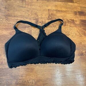 Aerie Real Sunnie Wireless Lightly Lined Bra black size 38DD